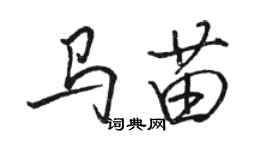 駱恆光馬苗行書個性簽名怎么寫