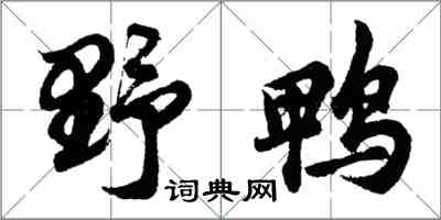 胡問遂野鴨行書怎么寫