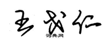 朱錫榮王戈仁草書個性簽名怎么寫