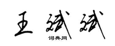 梁錦英王斌斌草書個性簽名怎么寫