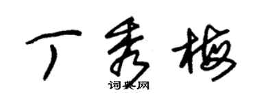 朱錫榮丁秀梅草書個性簽名怎么寫