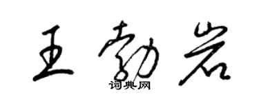 梁錦英王勃岩草書個性簽名怎么寫