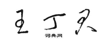 駱恆光王丁君草書個性簽名怎么寫