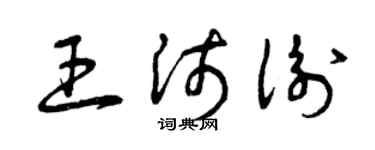 曾慶福王沛衡草書個性簽名怎么寫