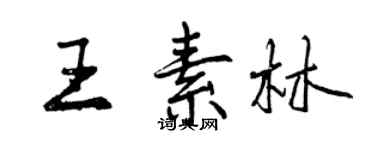 曾慶福王素林行書個性簽名怎么寫