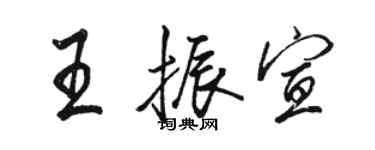 駱恆光王振宣行書個性簽名怎么寫
