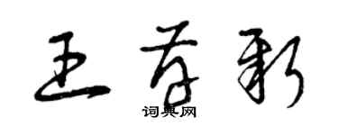 曾慶福王存新草書個性簽名怎么寫