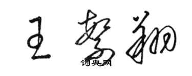 駱恆光王繁翔草書個性簽名怎么寫