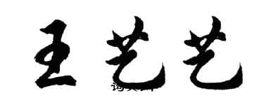 胡問遂王藝藝行書個性簽名怎么寫