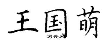 丁謙王國萌楷書個性簽名怎么寫