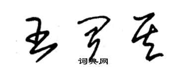 朱錫榮王聞其草書個性簽名怎么寫