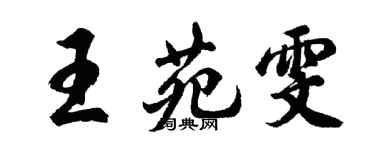 胡問遂王苑雯行書個性簽名怎么寫