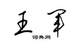梁錦英王軍草書個性簽名怎么寫