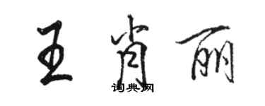 駱恆光王肖麗行書個性簽名怎么寫