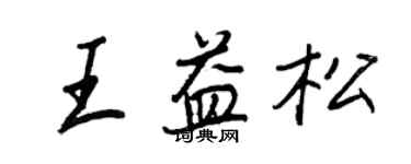 王正良王益松行書個性簽名怎么寫