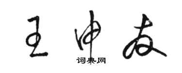 駱恆光王申友草書個性簽名怎么寫