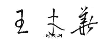 駱恆光王才華草書個性簽名怎么寫