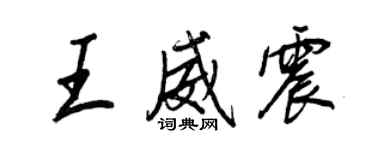 王正良王威震行書個性簽名怎么寫