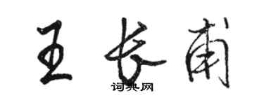 駱恆光王長甫行書個性簽名怎么寫