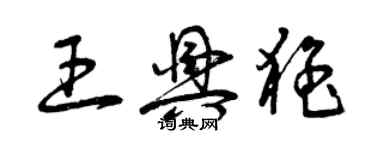 曾慶福王興猛草書個性簽名怎么寫