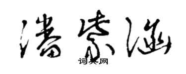 曾慶福潘紫涵草書個性簽名怎么寫