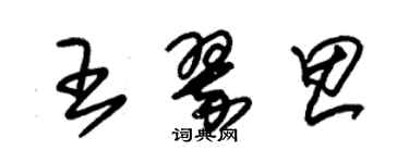 朱錫榮王翠思草書個性簽名怎么寫