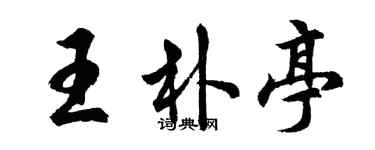胡問遂王朴亭行書個性簽名怎么寫