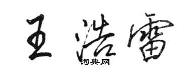 駱恆光王浩雷行書個性簽名怎么寫