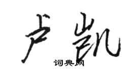 駱恆光盧凱行書個性簽名怎么寫
