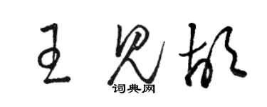 駱恆光王見胡草書個性簽名怎么寫