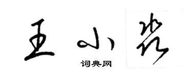 梁錦英王小淼草書個性簽名怎么寫