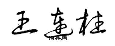 曾慶福王連柱草書個性簽名怎么寫