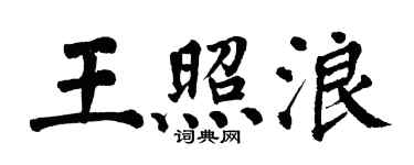 翁闓運王照浪楷書個性簽名怎么寫