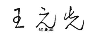 駱恆光王元先草書個性簽名怎么寫