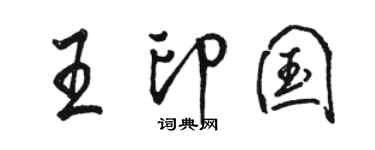 駱恆光王印國行書個性簽名怎么寫