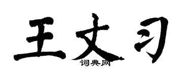 翁闓運王丈習楷書個性簽名怎么寫