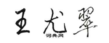 駱恆光王尤翠行書個性簽名怎么寫