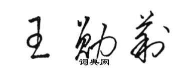 駱恆光王勛莉草書個性簽名怎么寫