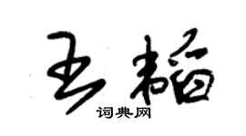 朱錫榮王韜草書個性簽名怎么寫
