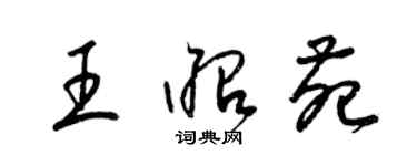 梁錦英王昭苑草書個性簽名怎么寫