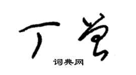 朱錫榮丁曾草書個性簽名怎么寫