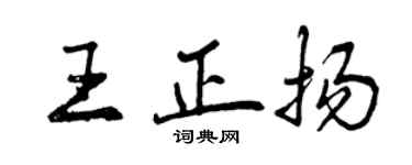 曾慶福王正揚行書個性簽名怎么寫