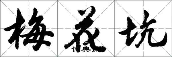 胡問遂梅花坑行書怎么寫