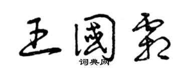 曾慶福王國霜草書個性簽名怎么寫