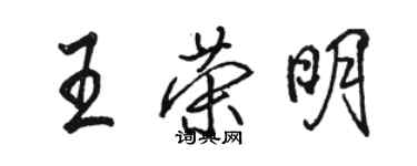 駱恆光王榮明行書個性簽名怎么寫