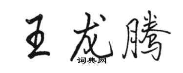 駱恆光王龍騰行書個性簽名怎么寫