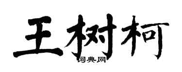 翁闓運王樹柯楷書個性簽名怎么寫