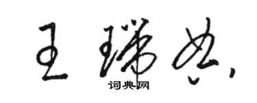 駱恆光王瑞典草書個性簽名怎么寫