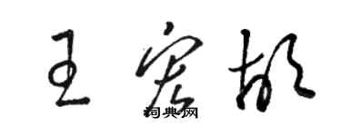 駱恆光王宏胡草書個性簽名怎么寫