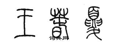 陳墨王春夏篆書個性簽名怎么寫